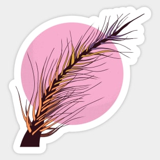 Pop Art Pine Needle Pink Moon Sticker